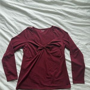 Old Navy Burgundy Long Sleeve Tee